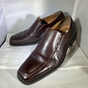 Joseph Abboud Leather Brown Loafer Dress Shoes